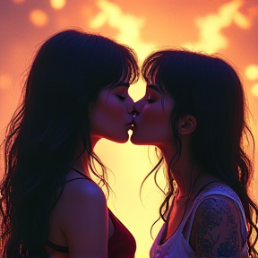 Two Girls Kissing