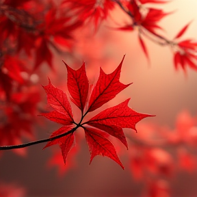 Red autumn leaves 