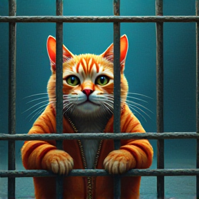 The Feline Behind Bars