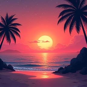 Island sunset 