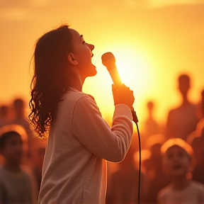 Sing with kids voice as Kids praising LORD JESUS with joy