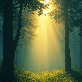 Titel: schaduwen en zonnestralen in het bos1 