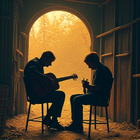 Dueling Strings in the Shed