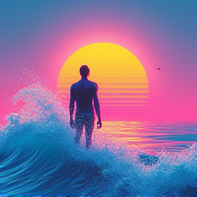 The Vaporwave Surfer