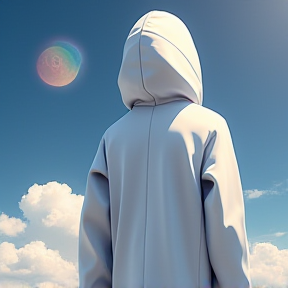 White Rainbow Hoodie (Long)