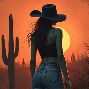 Calamy Jeans una ragazza cowboy un po' baldracca