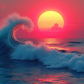 Sunset Waves