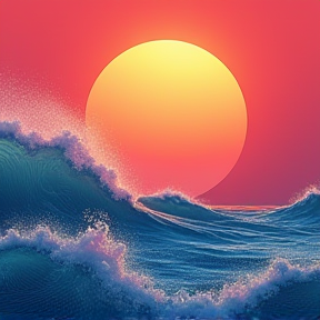 Sunset Waves