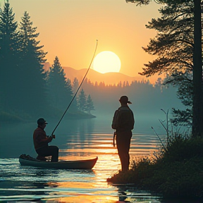 Fishing with Curtis and Mel