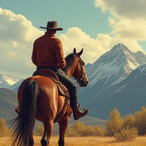 Man and Mustang