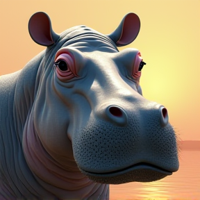 Hippos Gray Fun Happy