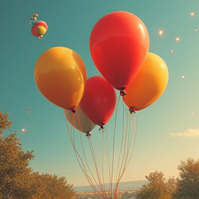 Luftballons aufblasen