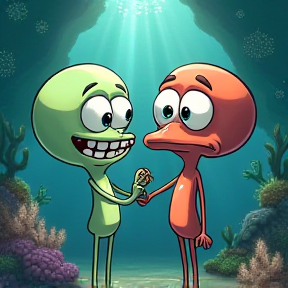 Squidward And Squilliam: Rivals in Harmony