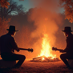 Campfire at Sundown