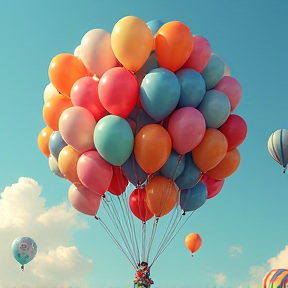 Luftballons aufblasen