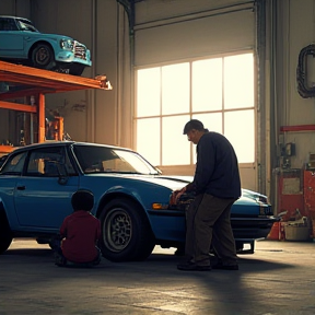 Three Generations in the Garage