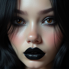 My black lipstick and black eyeshadow high!