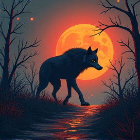 Lone Wolf in the Night