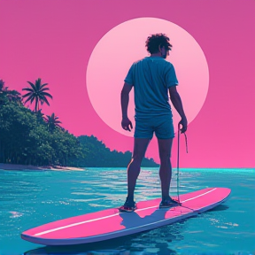 The Vaporwave Surfer