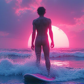 The Vaporwave Surfer