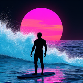 The Vaporwave Surfer