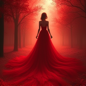 lady's red dress