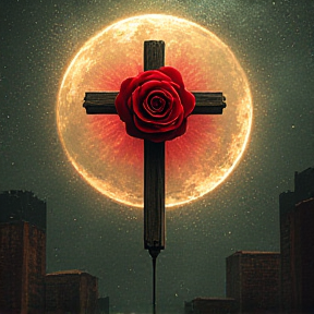 Ein Kreuz und eine Rose 