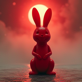 Red Bunny on top