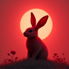 Red Bunny on top