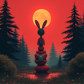 Red Bunny on top