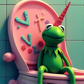 Unicorn Emo y el Baño con Kermit