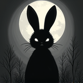 Black bunny 