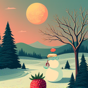 Strawberry Snowman