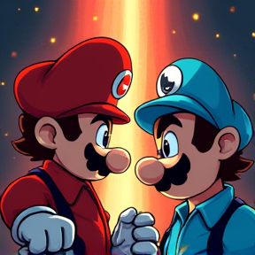 Epic Showdown: Luigi & Firey vs. Sans