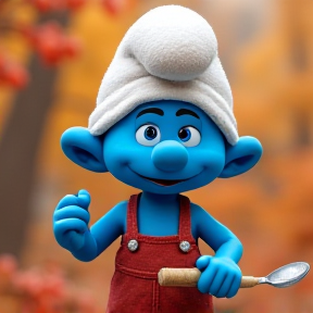 Triple Berry Smurf Cake