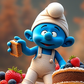 The Triple Berry Smurf Cake