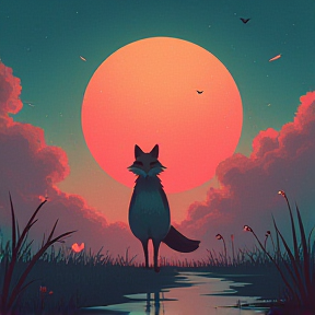 The Pink Fox Sings Alone