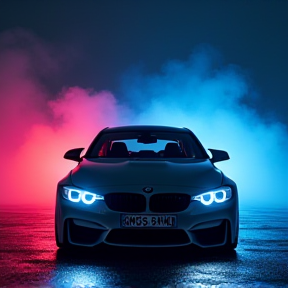 Jugend im LED-BMW