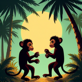 Trois Amis Singes