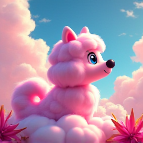 Pink Clouds Over Animal Land