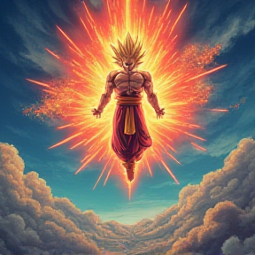 Flight of the Super Saiyan God