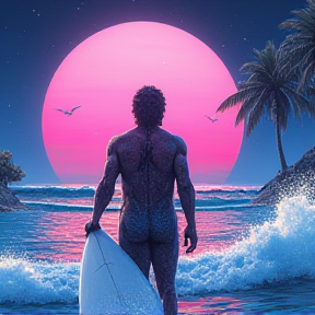 The Vaporwave Surfer