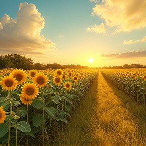 Sunflowers in the Field