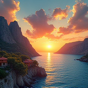 Wenn bei Gradac die Sonne im Meer versinkt