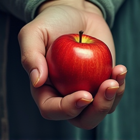 De appel in mijn hand