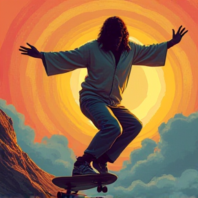 Jesus en Patineta