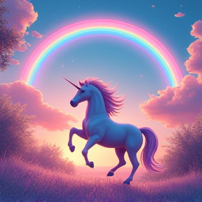 Unicorns Dancing on Rainbows