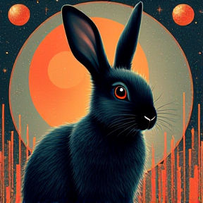 Black bunny 