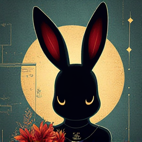 Black bunny 