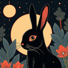 Black bunny 